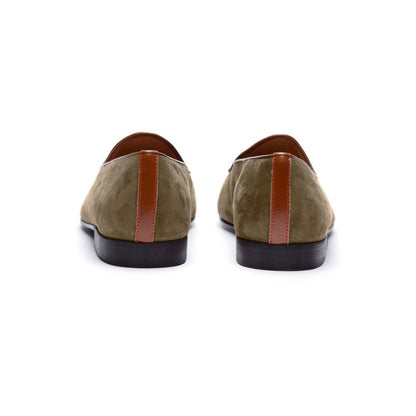 Men's Olive Textured Tan Milano Loafer