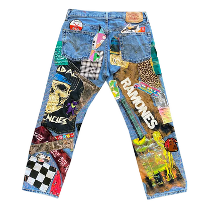 Multi Color Patchwork Pant