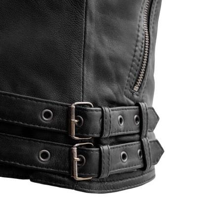 Queens Leather Jacket | Black