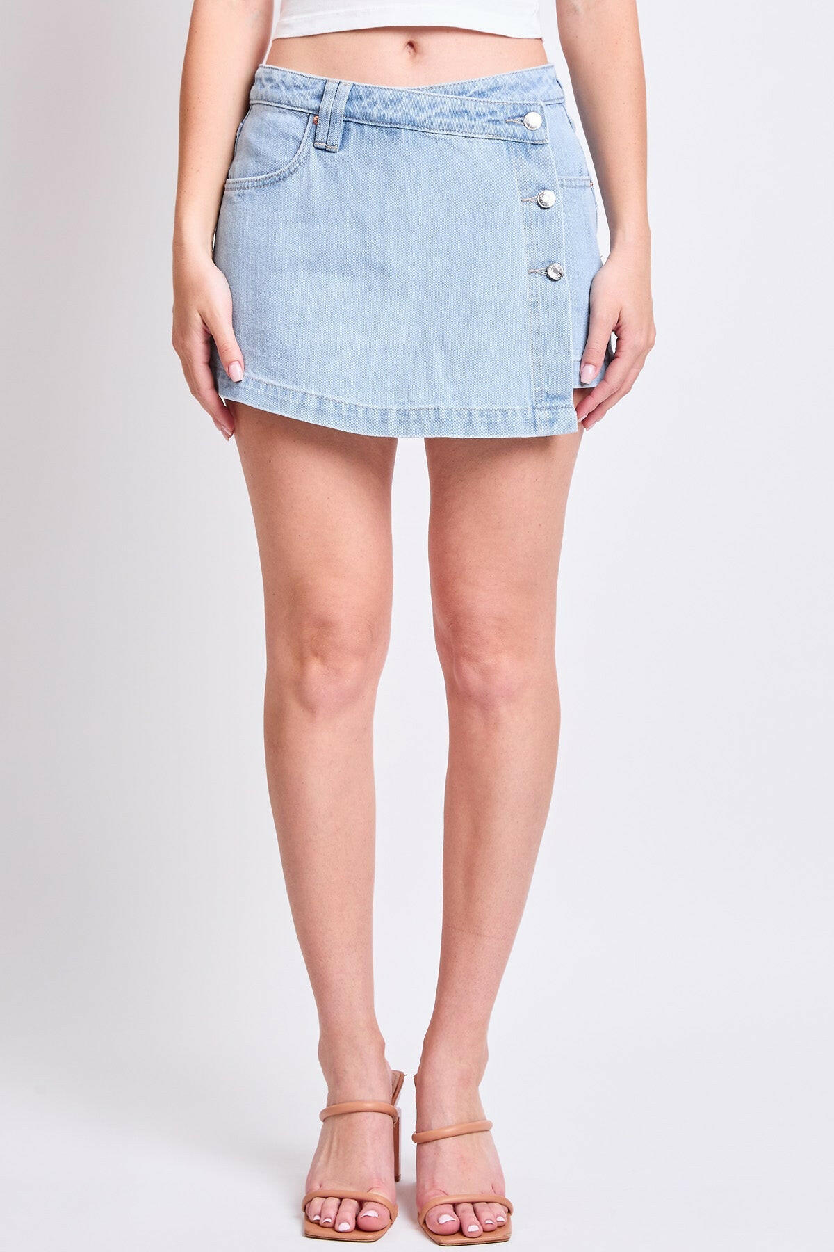 Denim Wrap Skort
