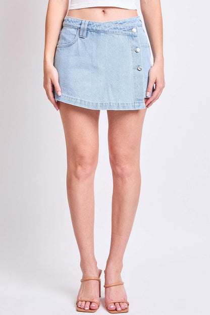 Denim Wrap Skort