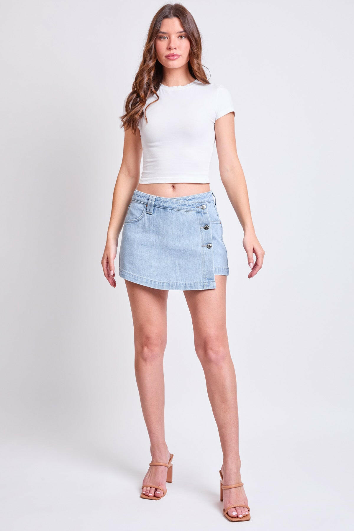 Denim Wrap Skort