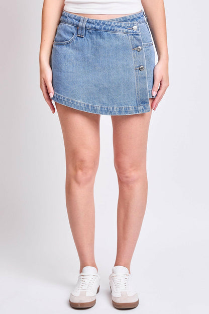 Denim Wrap Skort