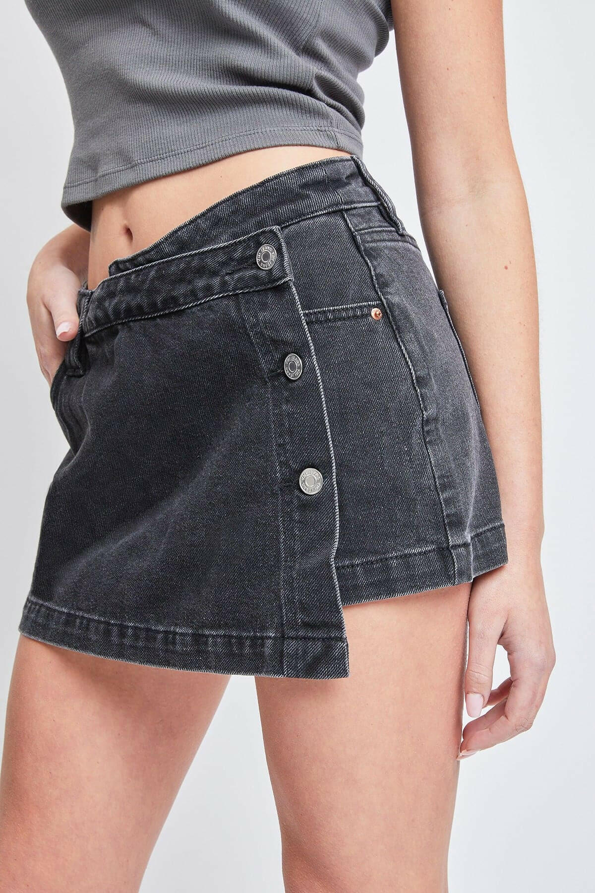Denim Wrap Skort