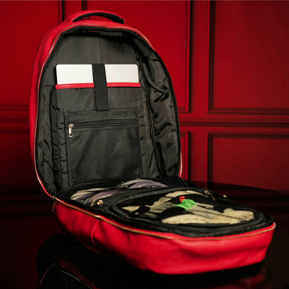 Red Tumbled Leather Daily Commuter Bag
