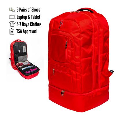 Red Polyester Carry-On Bag