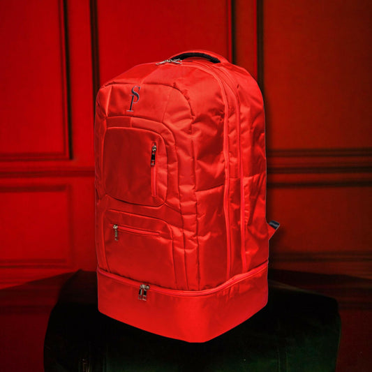 Red Polyester Carry-On Bag