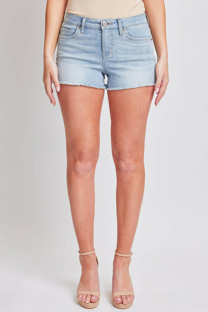 Heavy Stitch Embroidered Frayed Shorts