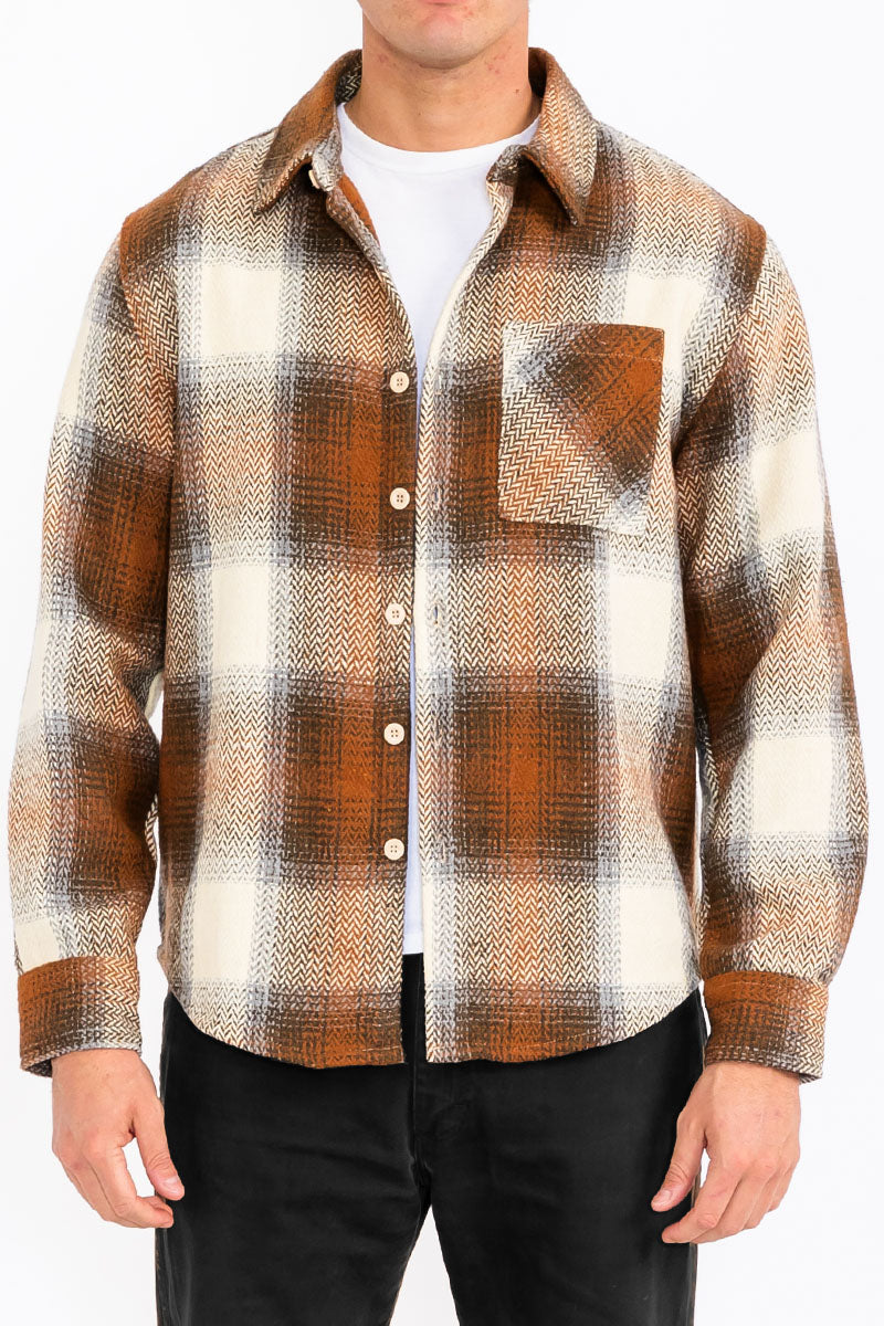 Wool Blend Flannel Shacket
