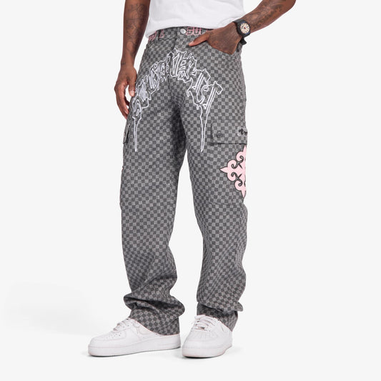Darling Cargo Pants | Grey Grid
