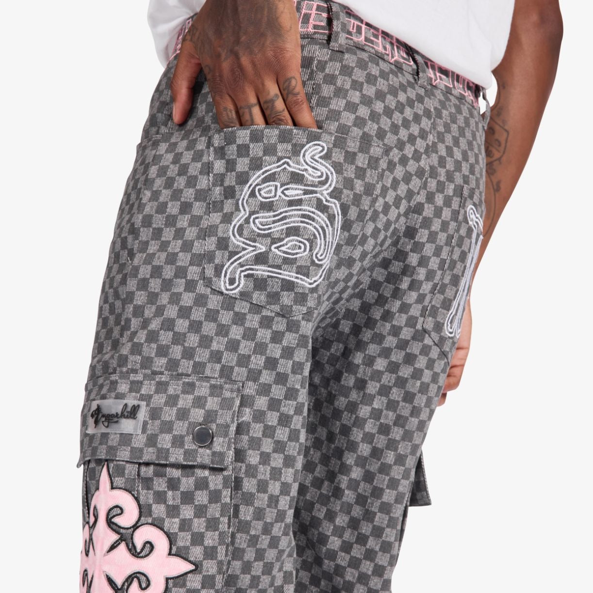 Darling Cargo Pants | Grey Grid