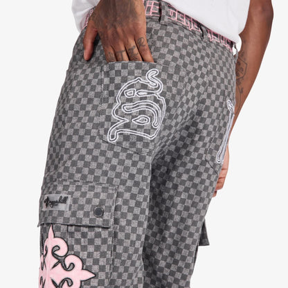 Darling Cargo Pants | Grey Grid
