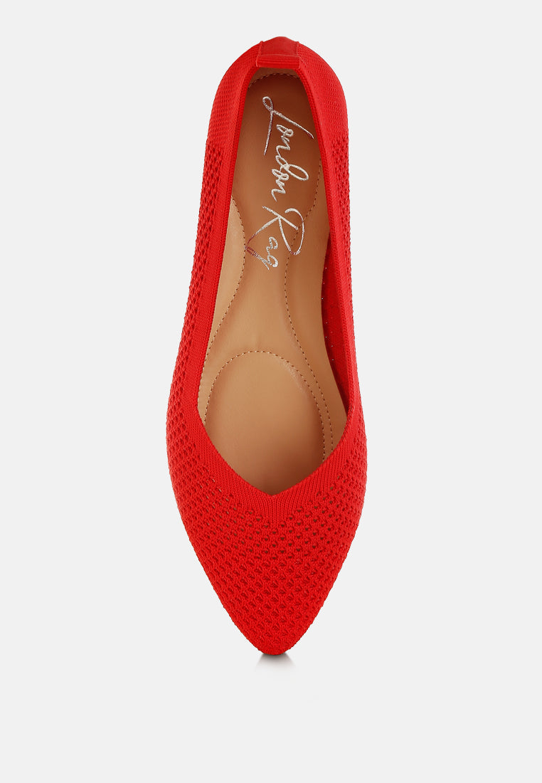 Selaris Fly Knit Slip On Ballerinas