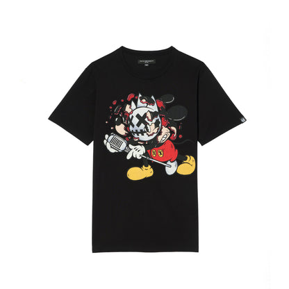 Crew Neck T - Microphone | Black