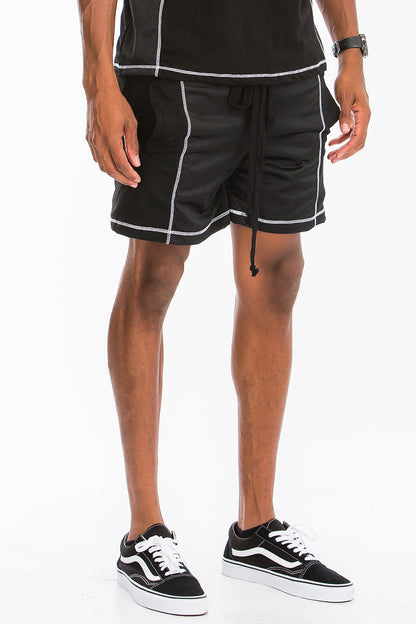 Alvin Mesh Contrast Short Set