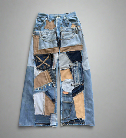 Wide Flare "Denim Detail" Pant