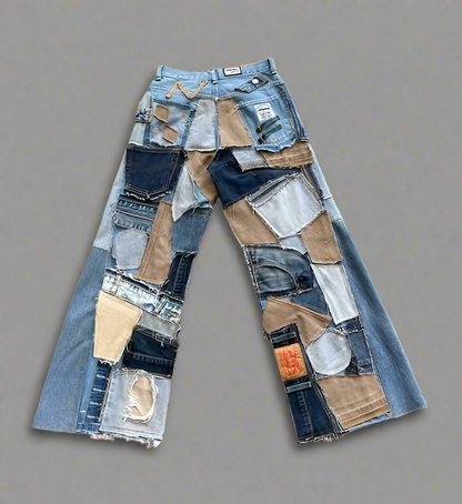 Wide Flare "Denim Detail" Pant