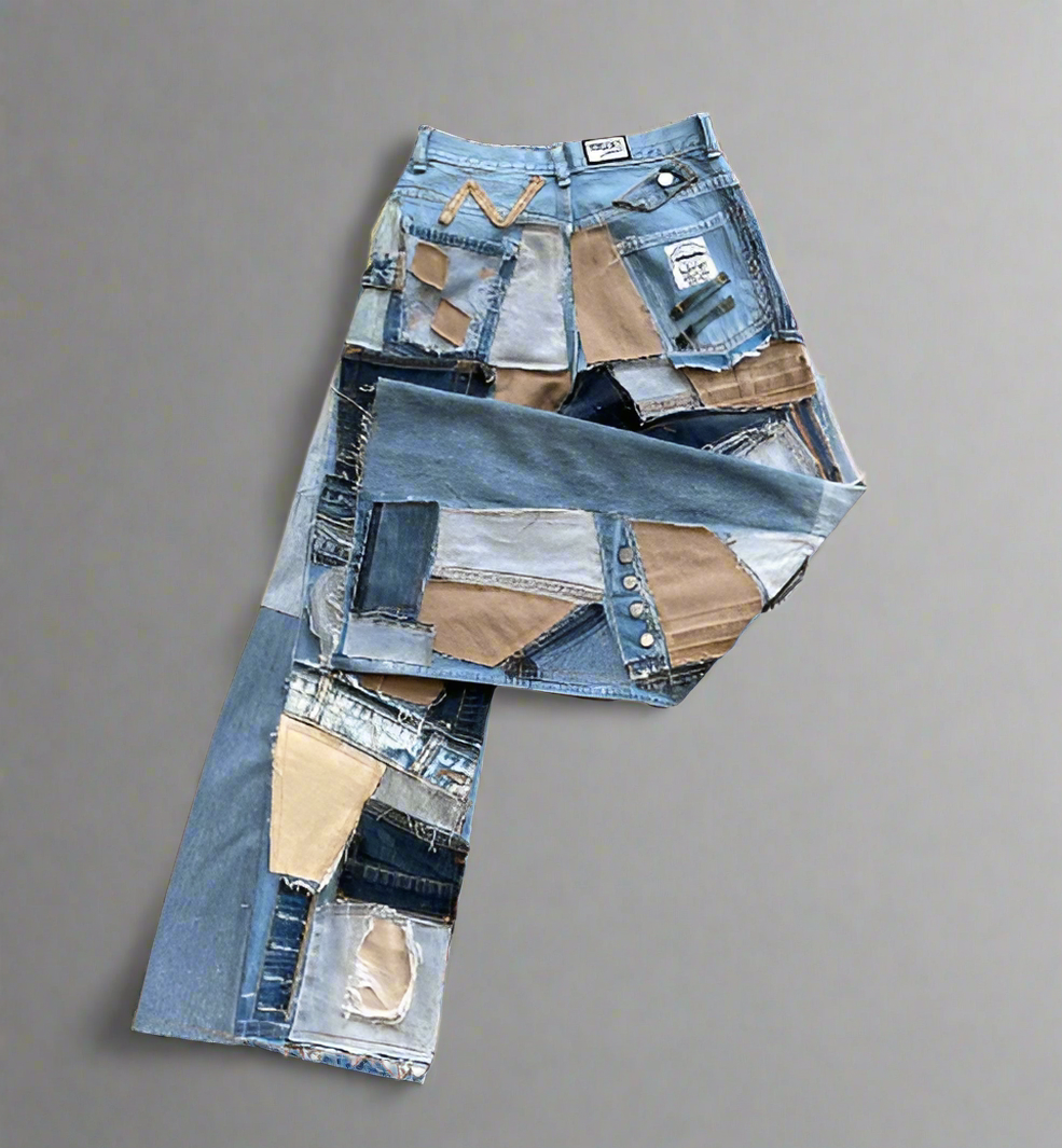 Wide Flare "Denim Detail" Pant