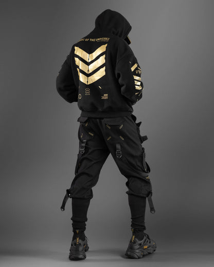 V3-S Black Gold Oversized Hoodie