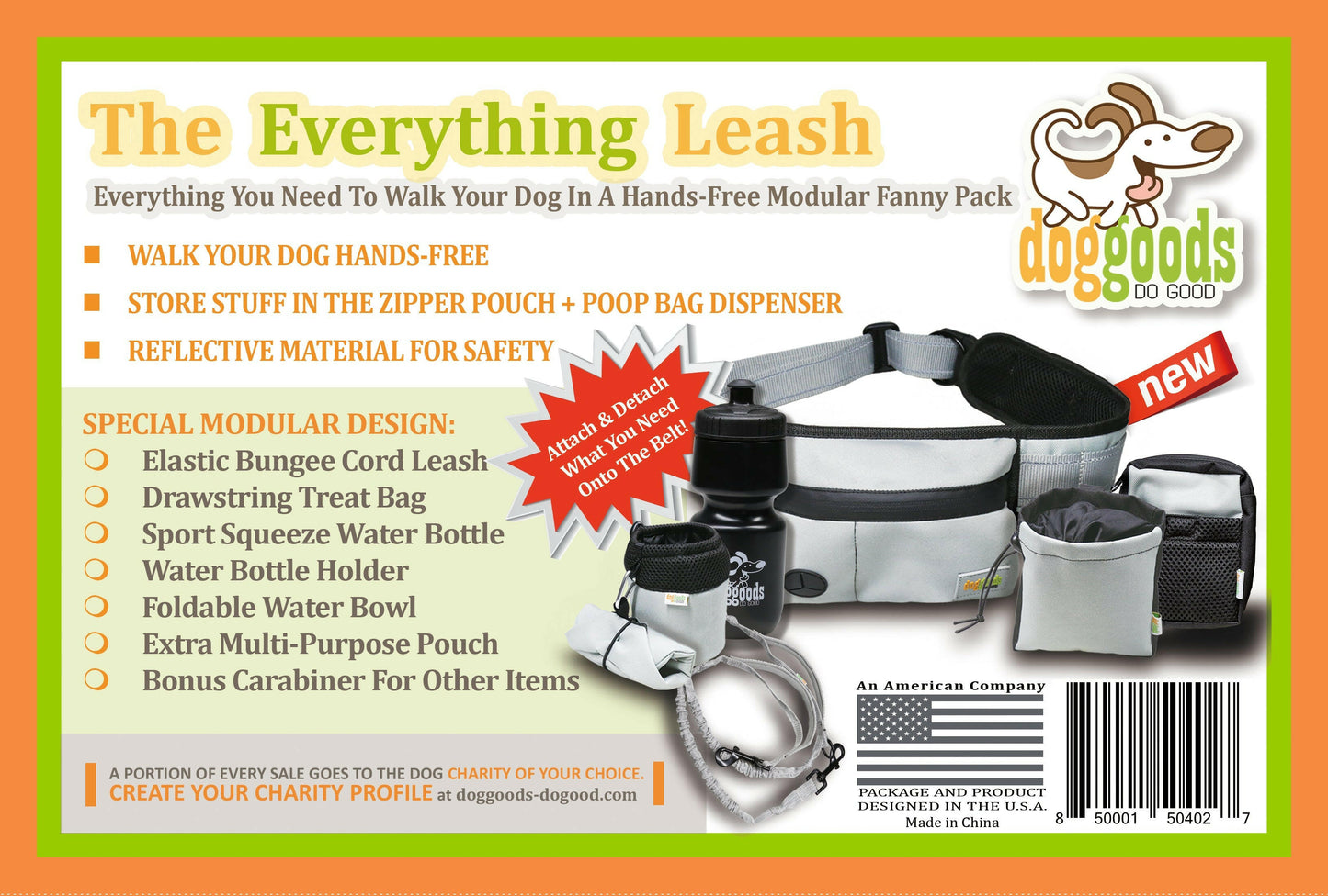 Dog Leash Fanny Pack (The Everything Leash)