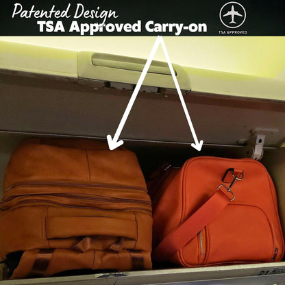 Brown Leather Luxury Carry-On Bag