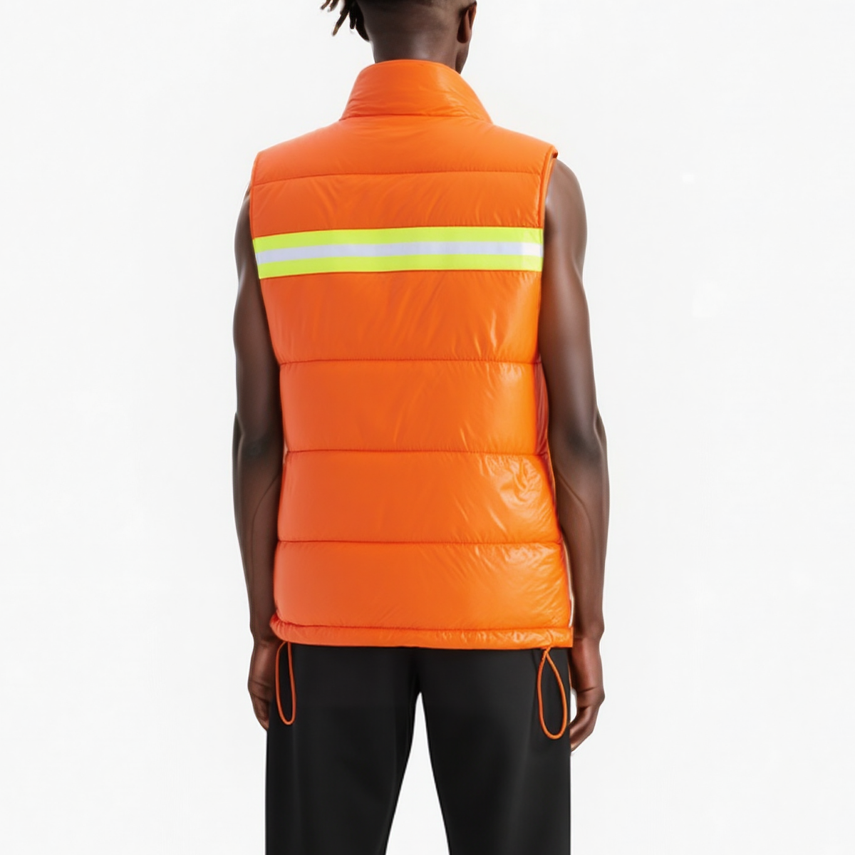 Zip-Up Puffer Vest | Orange