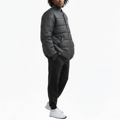 Reversible Long Bomber Jacket | Black