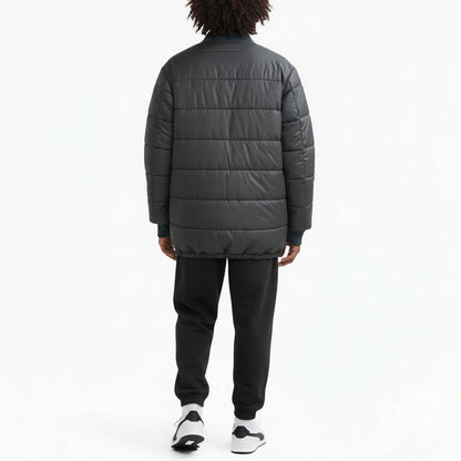 Reversible Long Bomber Jacket | Black