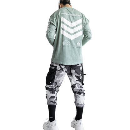 V3-3 Faded Green Long Sleeve T