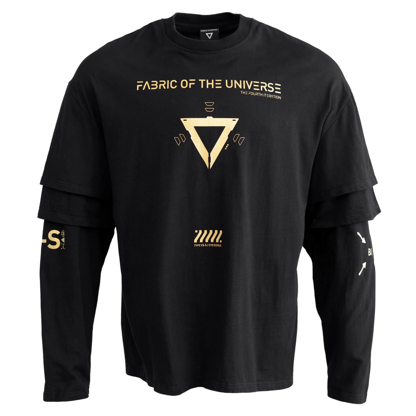 V3-S Black Gold Long Triple Sleeve T