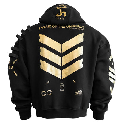 V3-S Black Gold Oversized Hoodie