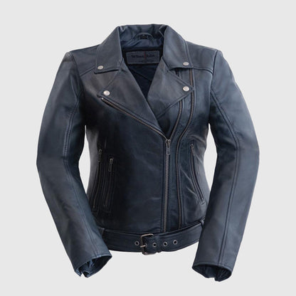 Adeline Women's Lambskin Asymmetrical Jacket