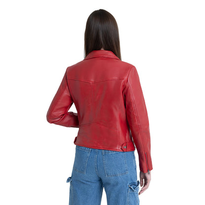 Adeline Women's Lambskin Asymmetrical Jacket
