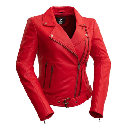 Adeline Women's Lambskin Asymmetrical Jacket