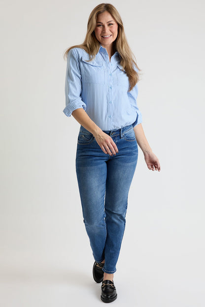 High Rise Curve Confidence WannaBettaButt Straight Jeans