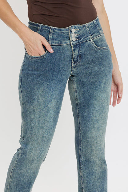 3-Button Bootcut Jeans