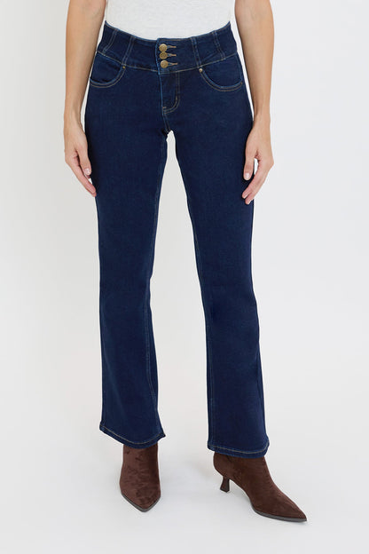 3-Button Bootcut Jeans