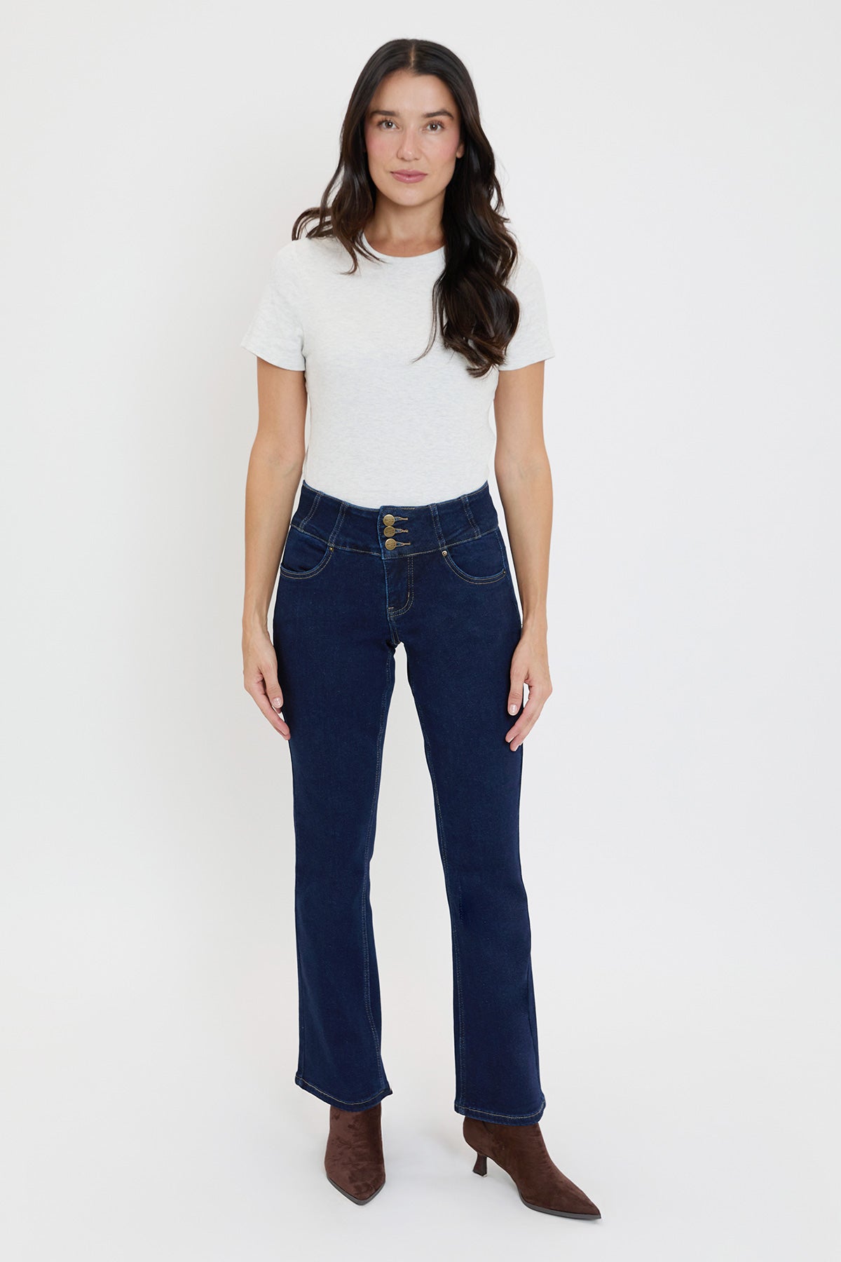 3-Button Bootcut Jeans