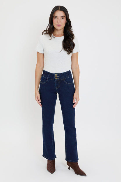 3-Button Bootcut Jeans
