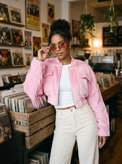 Rodeo Queen Sherpa Fur Pink Jacket