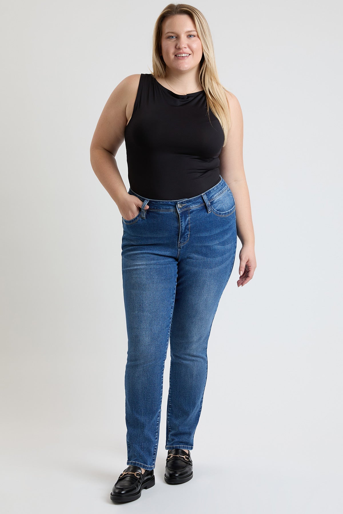 Rise Curve Confidence WannaBettaButt Straight  Jeans