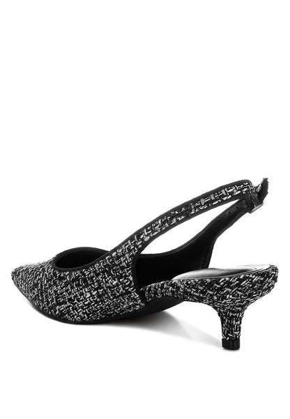 Zehra Boucle Slingback Sandals