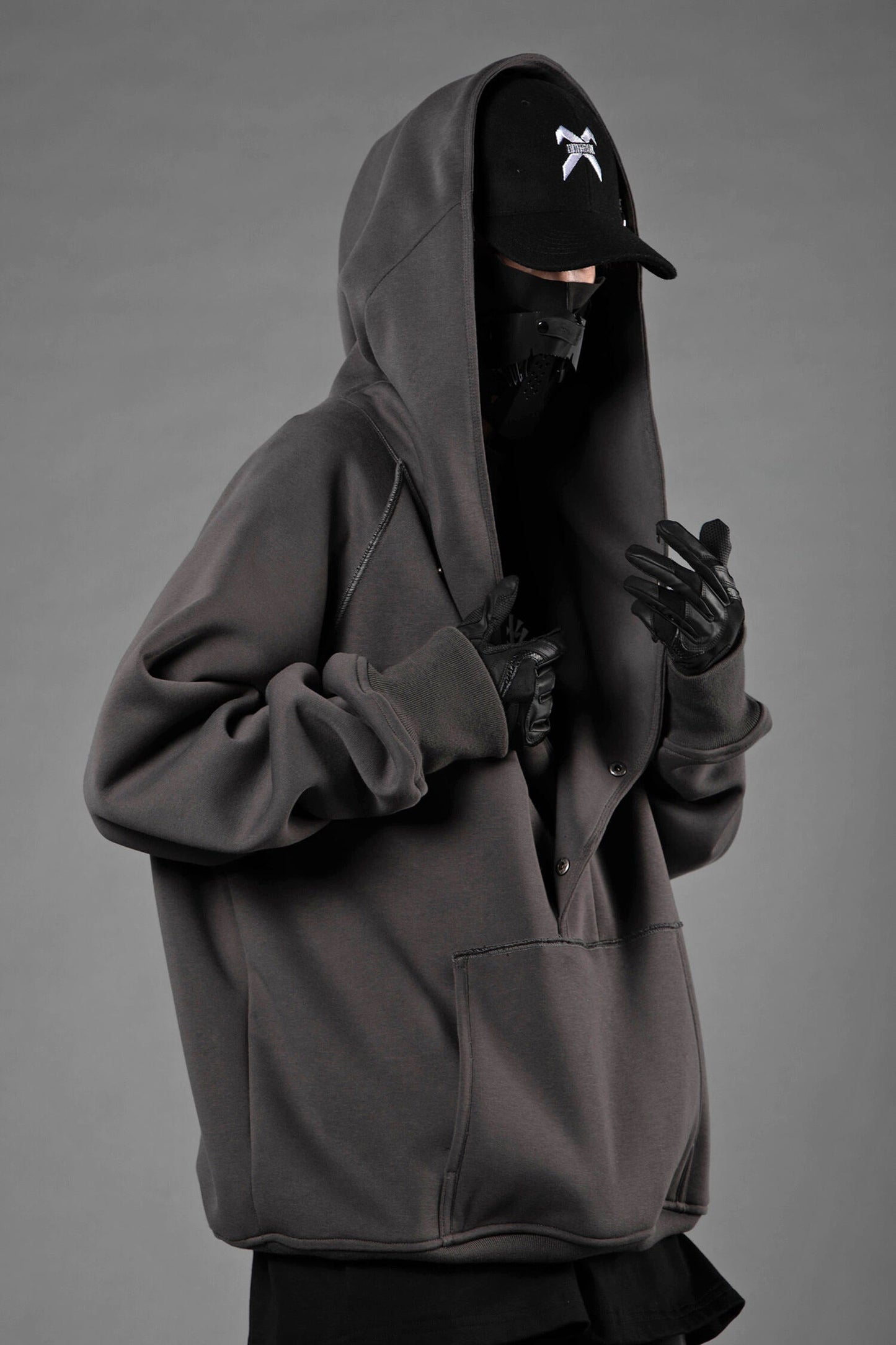 Layered Hoodie |Gray