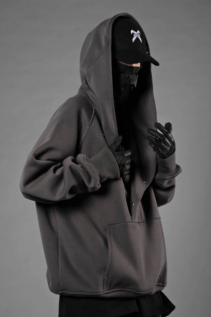 Layered Hoodie |Gray