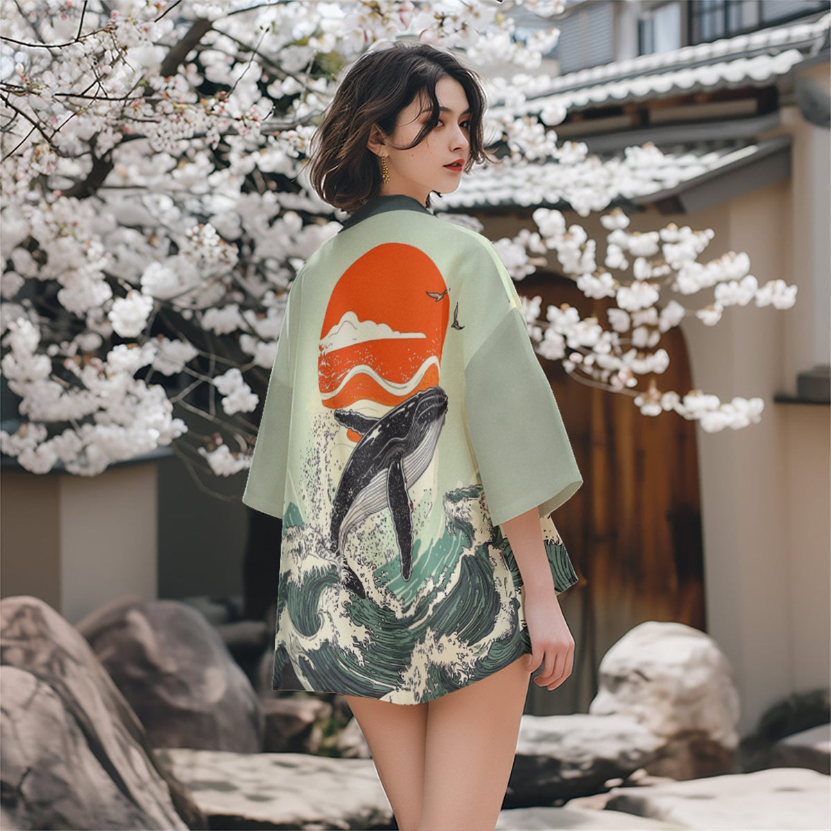 Green Whale Kimono