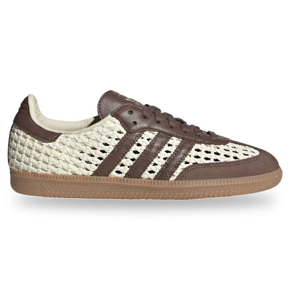 Women's adidas Samba OG Basketweave sneakers in Cream White and Earth Strata