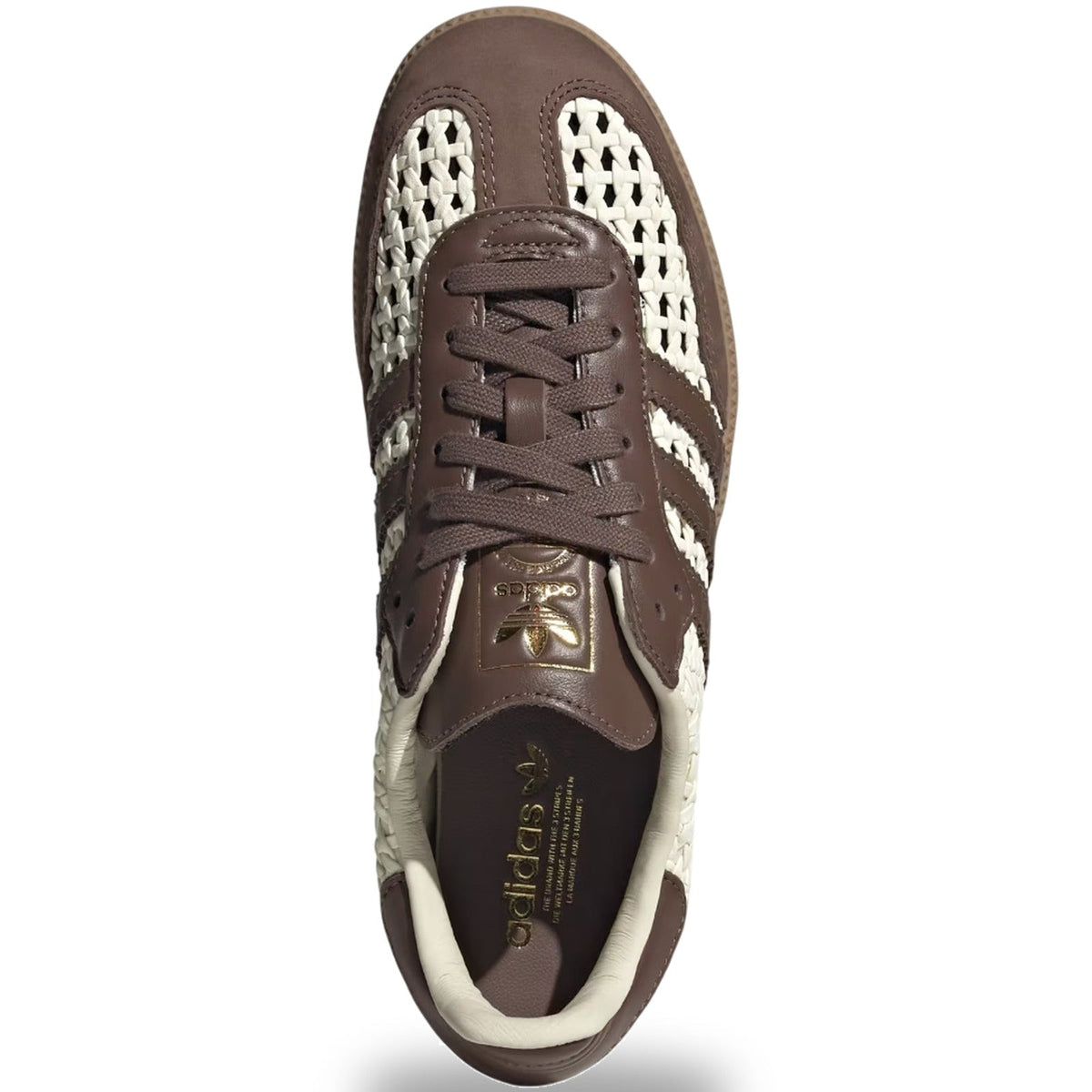 Women's adidas Samba OG Basketweave sneakers in Cream White and Earth Strata