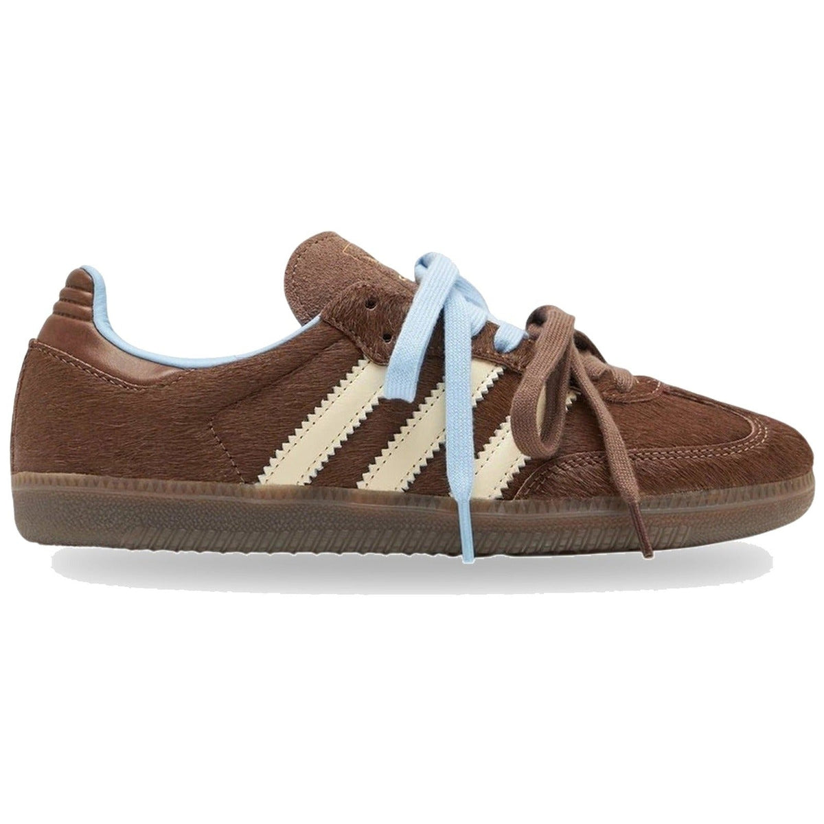 Adidas Samba OG Dark Brown Cream Blue Pony Hair | Women