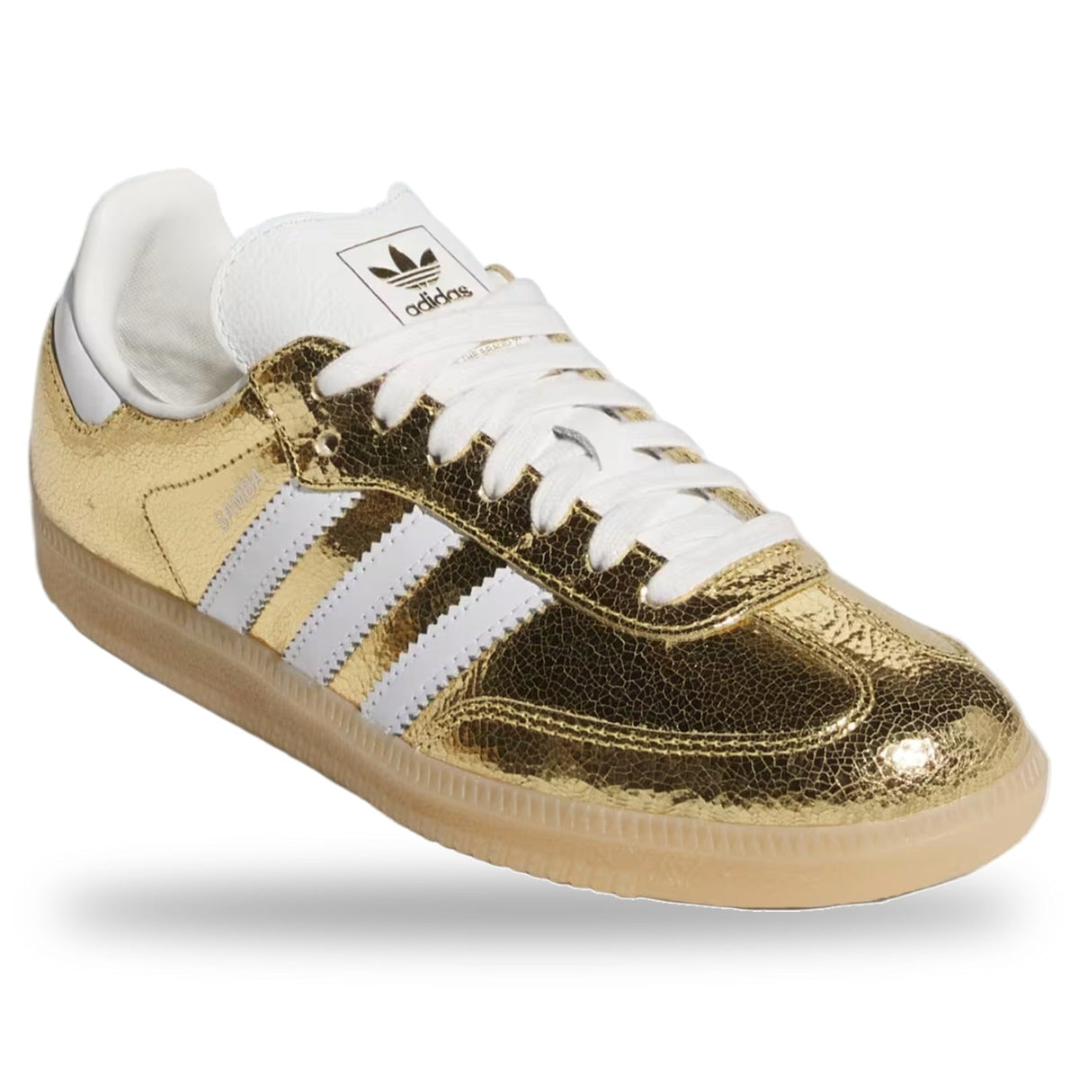 Adidas Samba OG Gold Metallic Cracked Leather