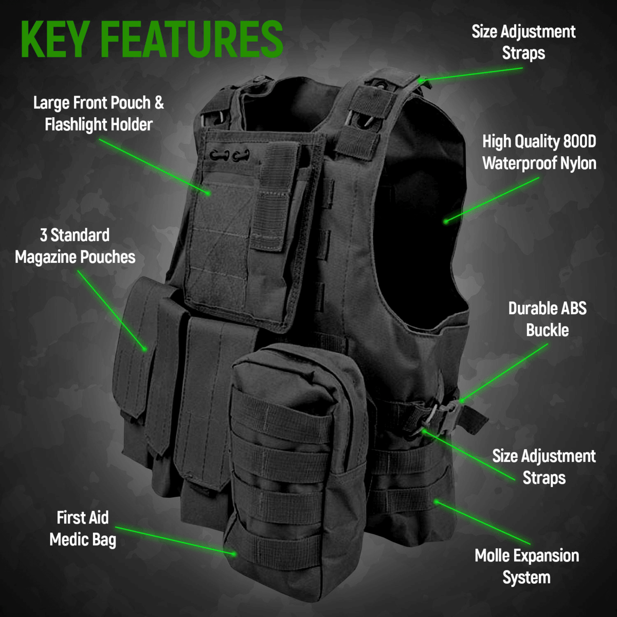 Tactical Military Tactical Plate Carrier Vest